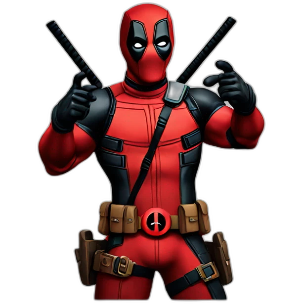 deadpool is waving his hand emoji