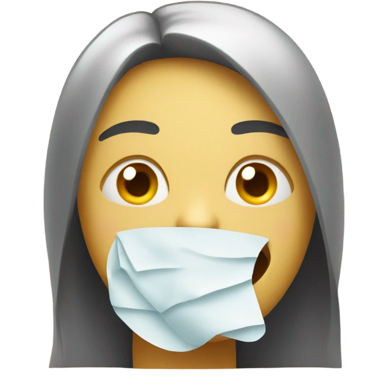 Sick emoji with runny nose emoji
