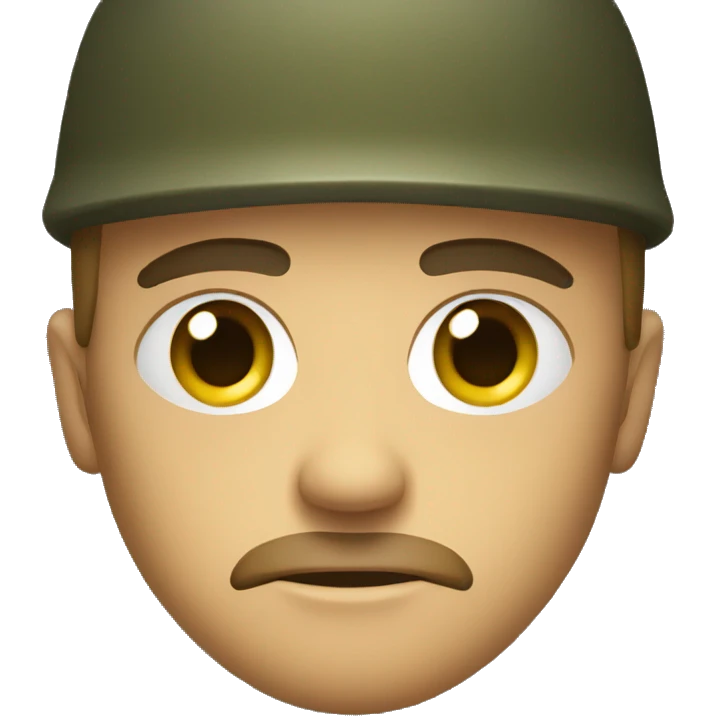 scary thousand yard soldier stare face emoji