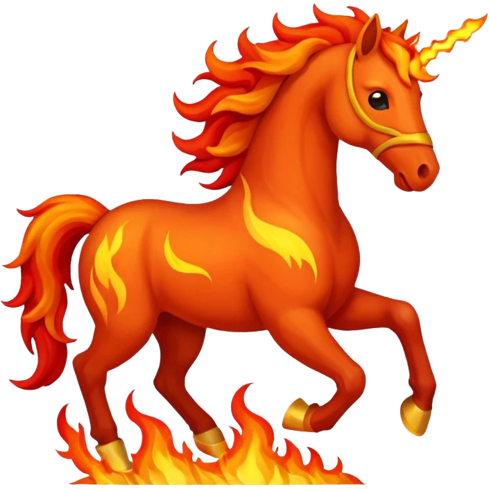 realistic fire horse emoji