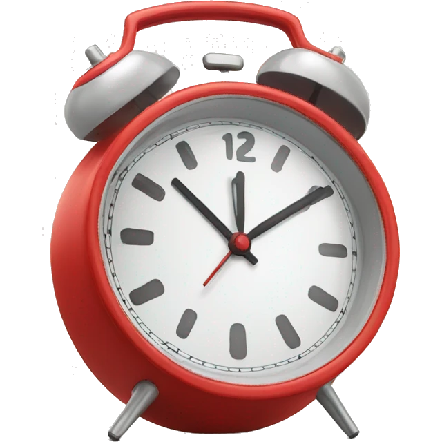 red alarm clock ringing emoji