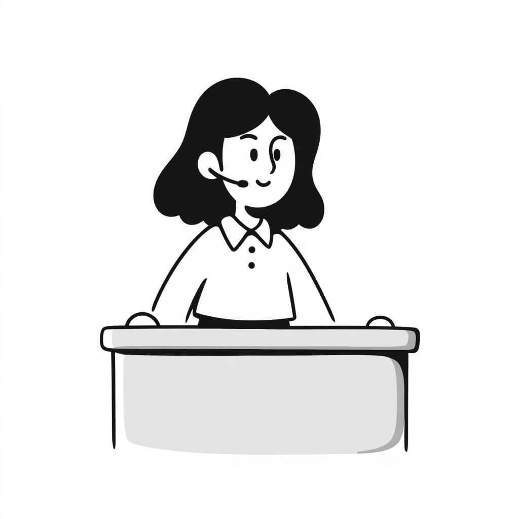 AI voice receptionist wearing a headset emoji