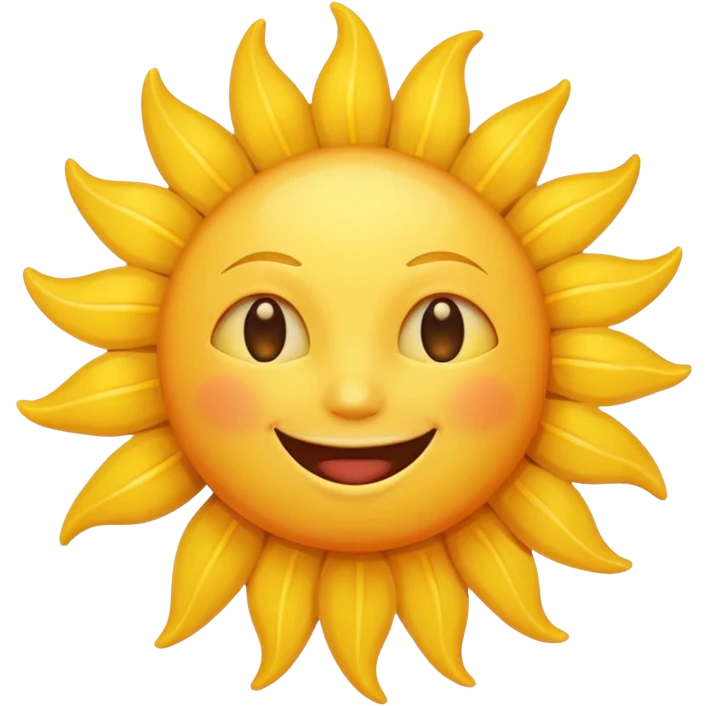 smiling sun emoji, simple and cheerful emoji
