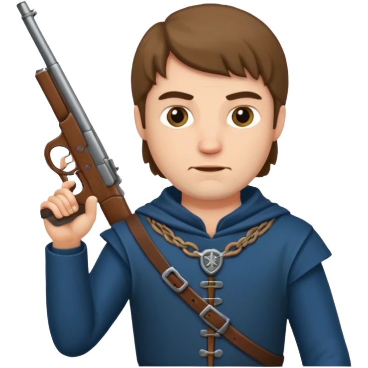 medieval man holding gun emoji