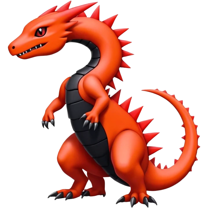  Cute Guilmon-Salandit-Fakémon-hybrid-creature (full body)  emoji