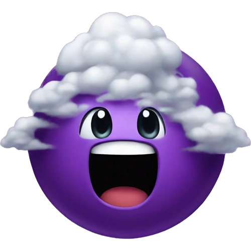 purple eart with storm inside it emoji