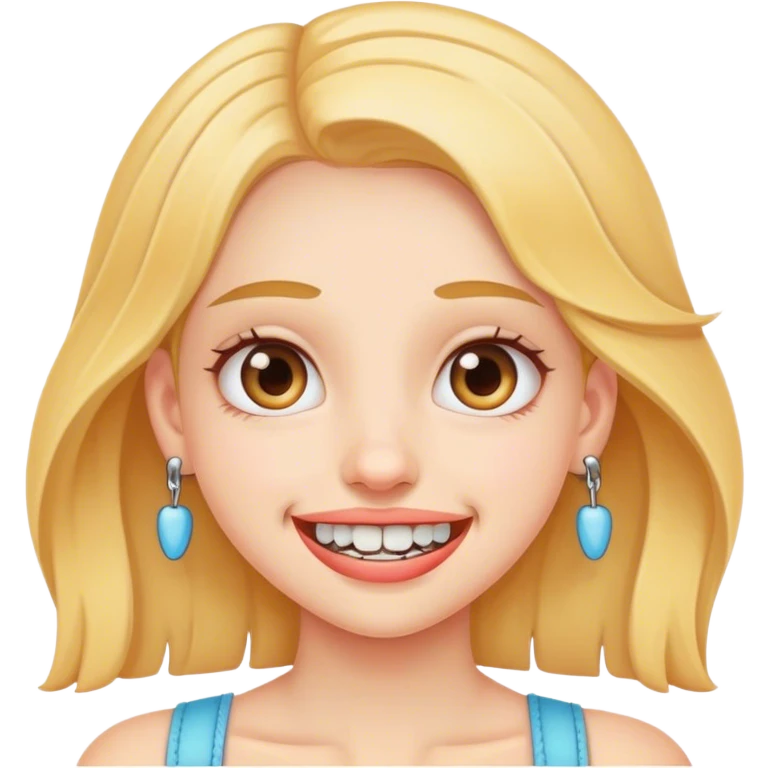 Girl with braces  emoji
