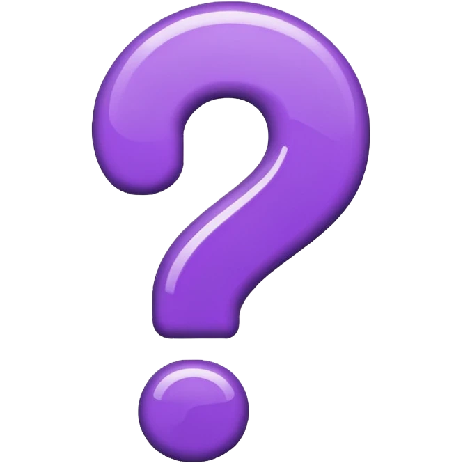 purple question mark with white or transparent background emoji