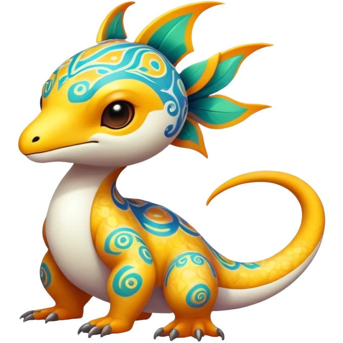 White Randomly-colored exotic Fakémon-creature emoji