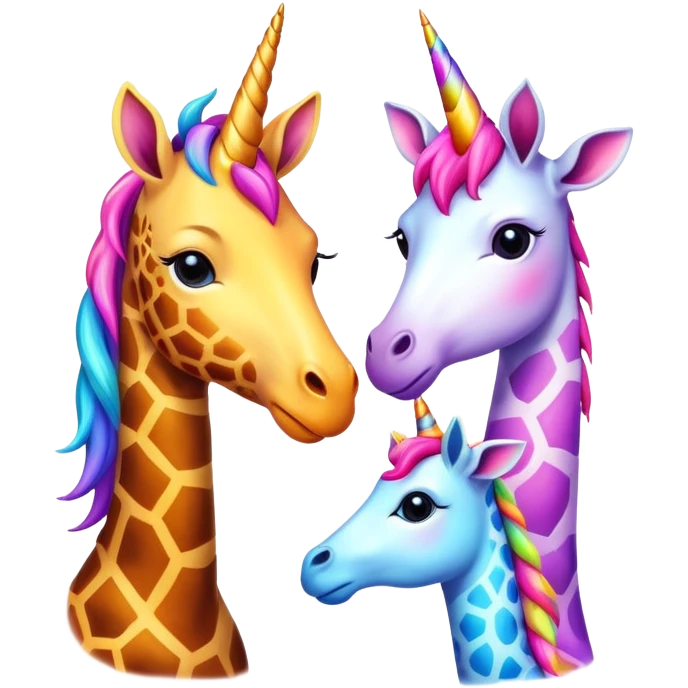 Unicorn and giraffe love emoji