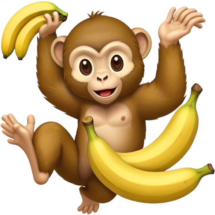 macaco atirando bananas  emoji