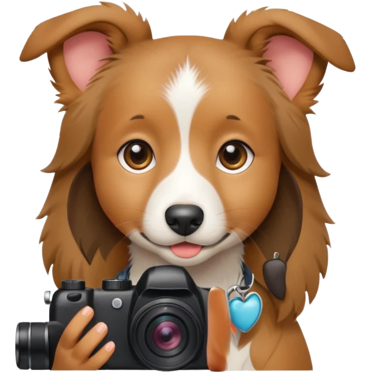 Cute collie puppy posing for a gorgeous Latina photographer  emoji