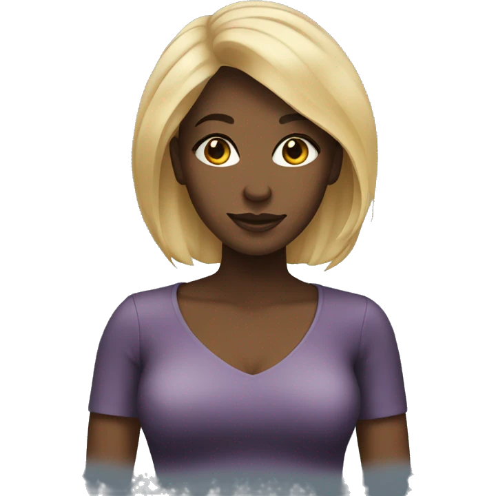 Pretty black lady with blonde hair  emoji