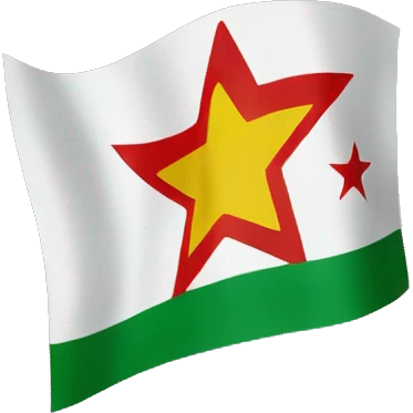 Independent Syria flag with 3 stars emoji