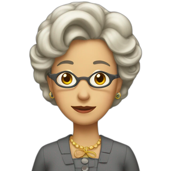 señora mayor camina mal emoji