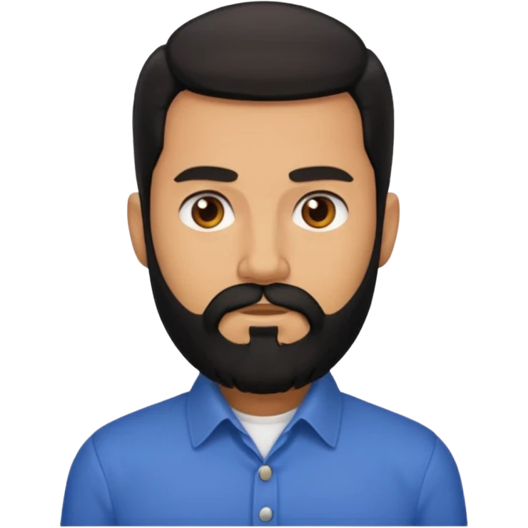 black long beard man with shirt emoji