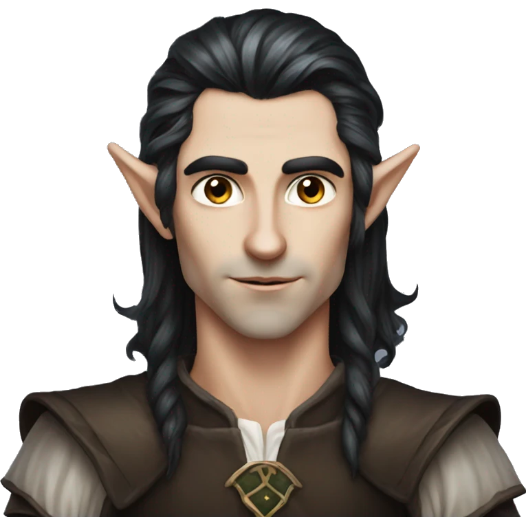 dark hair male elf fantasy emoji