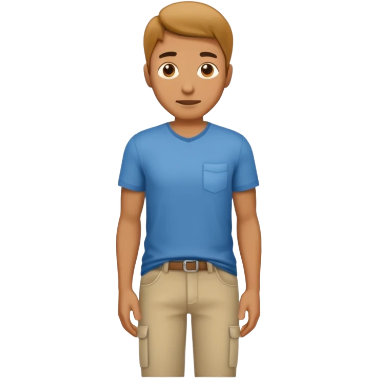 man showing his pockets emoji