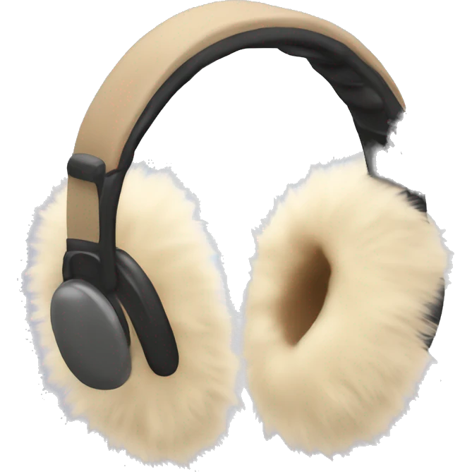 beige fur earmuffs emoji