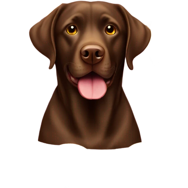 Chocolate lab with a taco  emoji