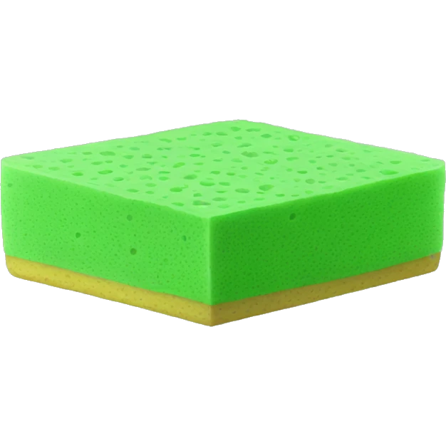 green flat square dish sponge emoji