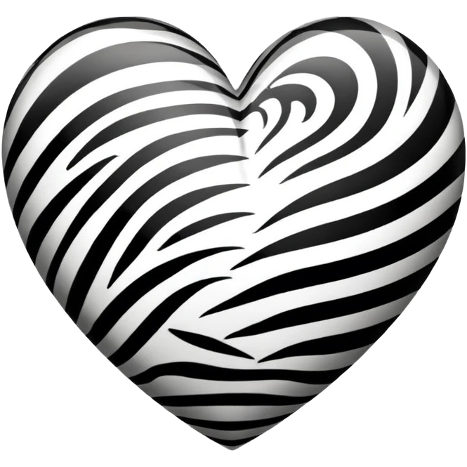 zebra heart emoji