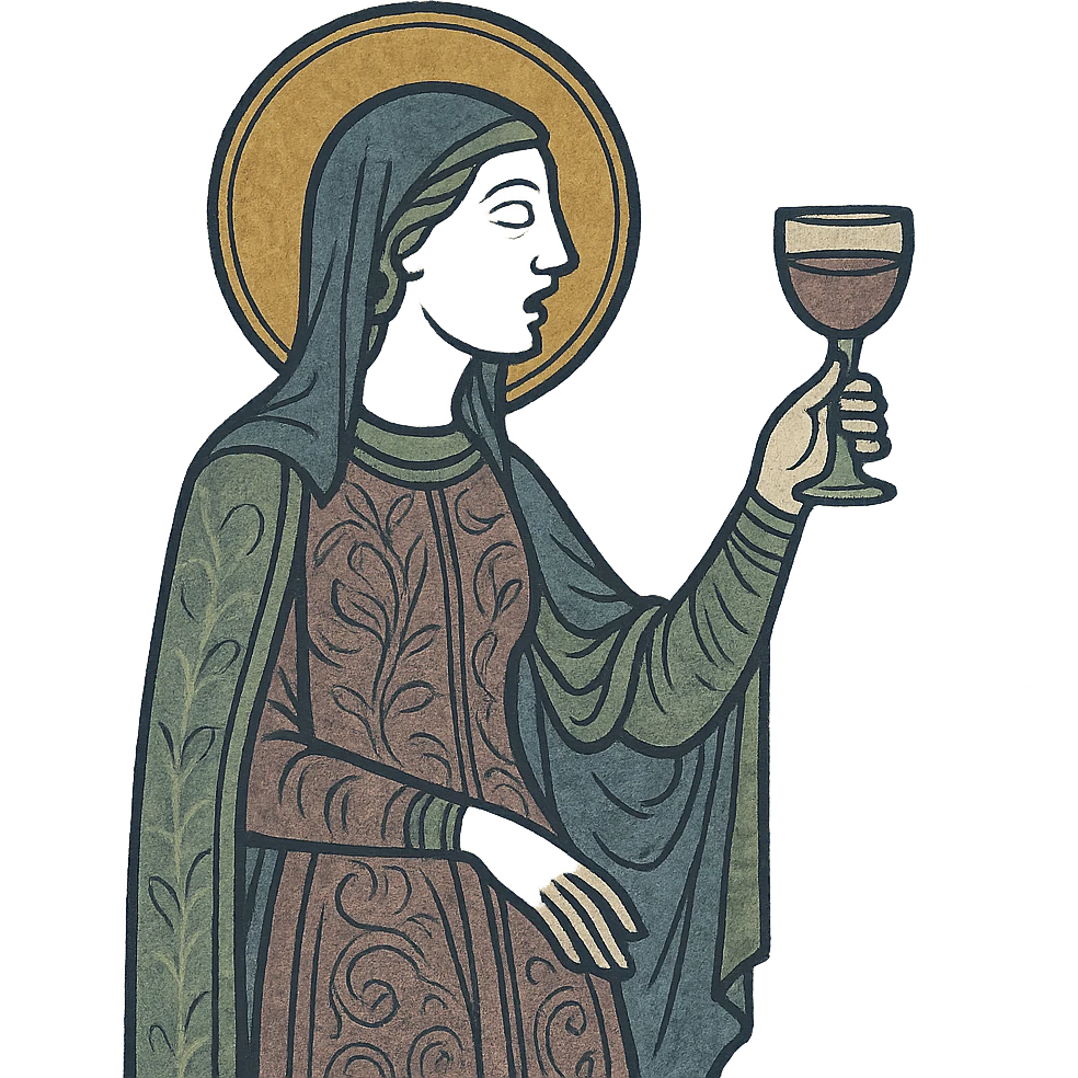 woman singing with wine glass in her hand emoji