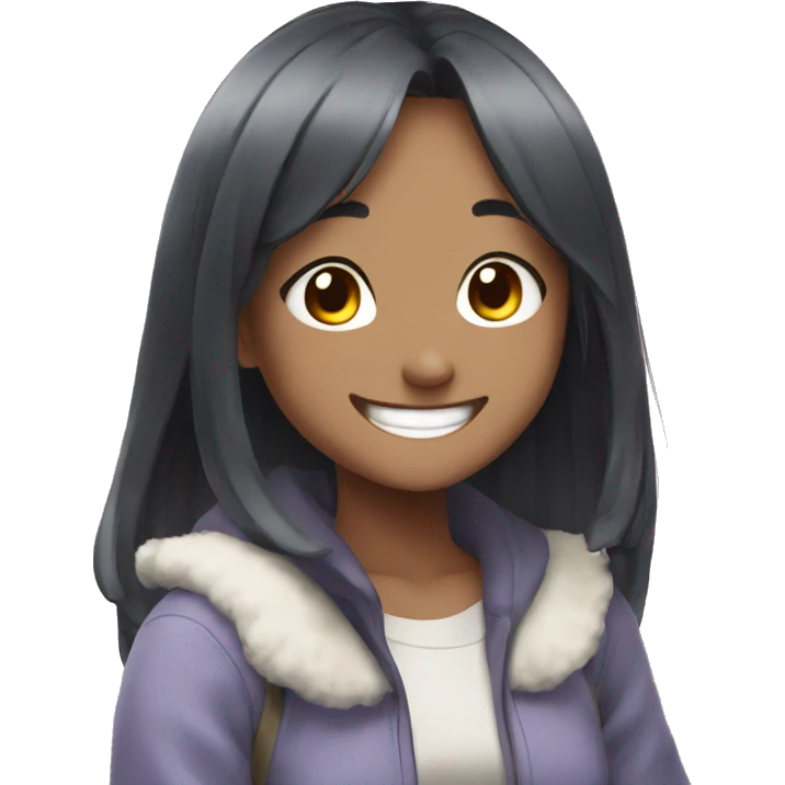anime girl being happy emoji