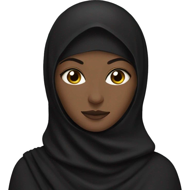 Woman with niqab and black cat emoji