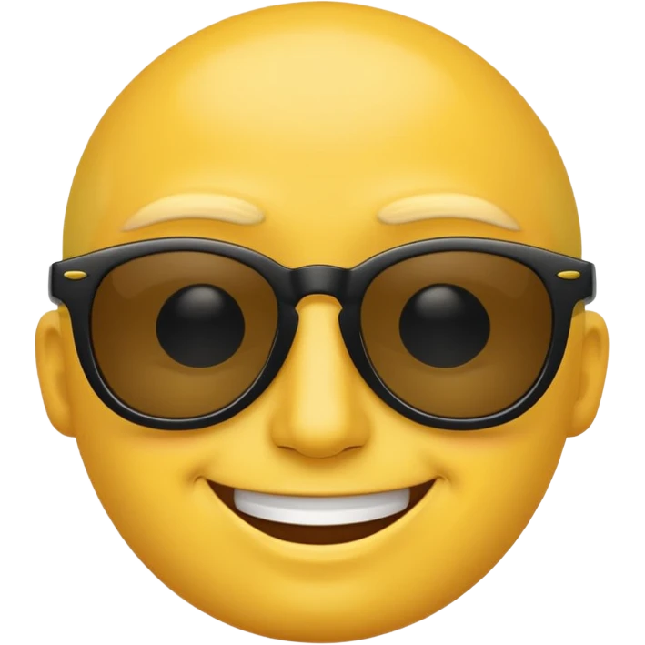 yellow face with black sunglasses emoji