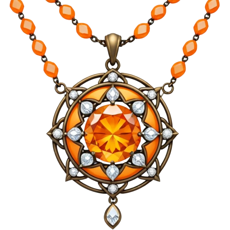 fantasy-magic-orange-necklace-diamonds emoji