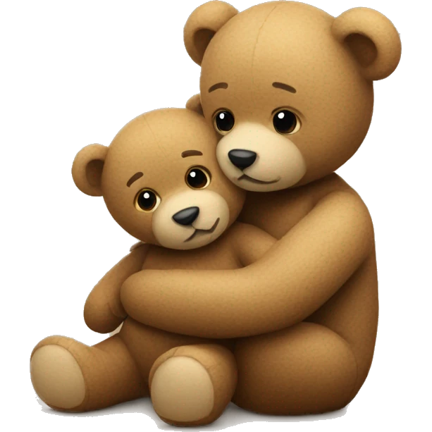 Teddy hugging another teddy emoji