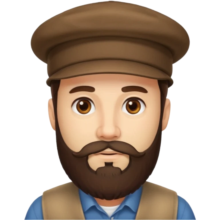 a earl with full beard, wearing hat emoji