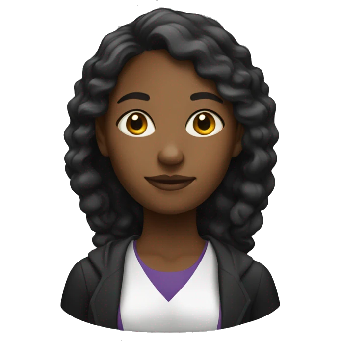black student woman emoji