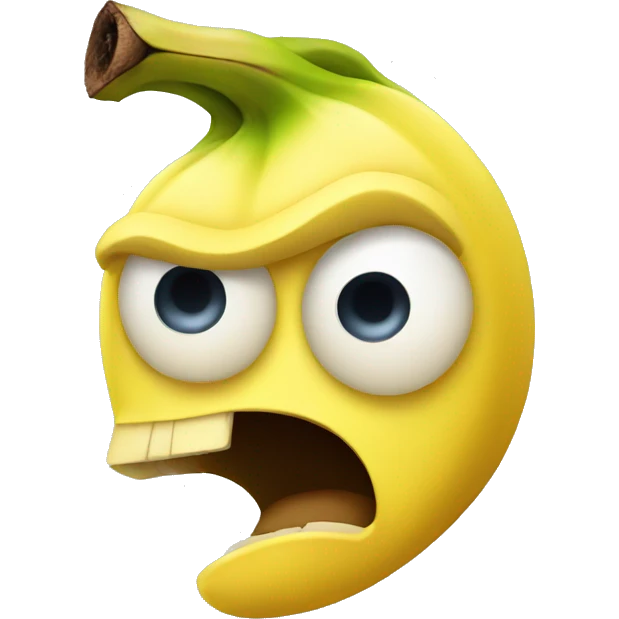 Angry banana emoji