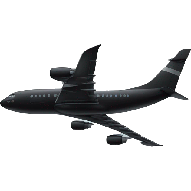 Black airplane emoji