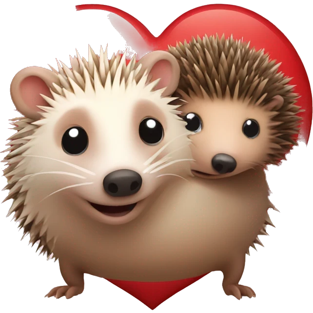 A two hedgehog in love emoji
