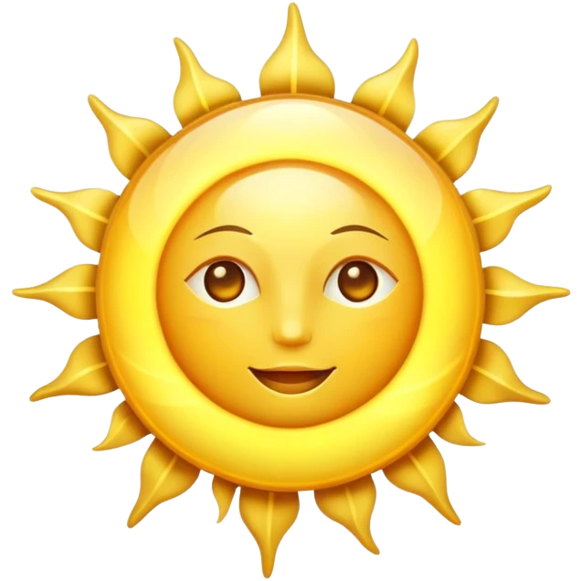 bright yellow sun with rays emoji