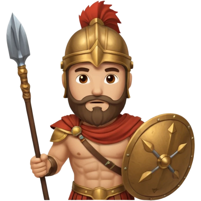 ancient greek warrior with beard emoji