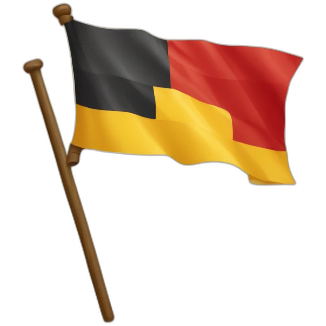Drapeau de l’Allemagne dans un style du moyen age emoji