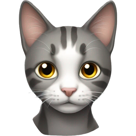 Кошка в очках с ноутбуком emoji
