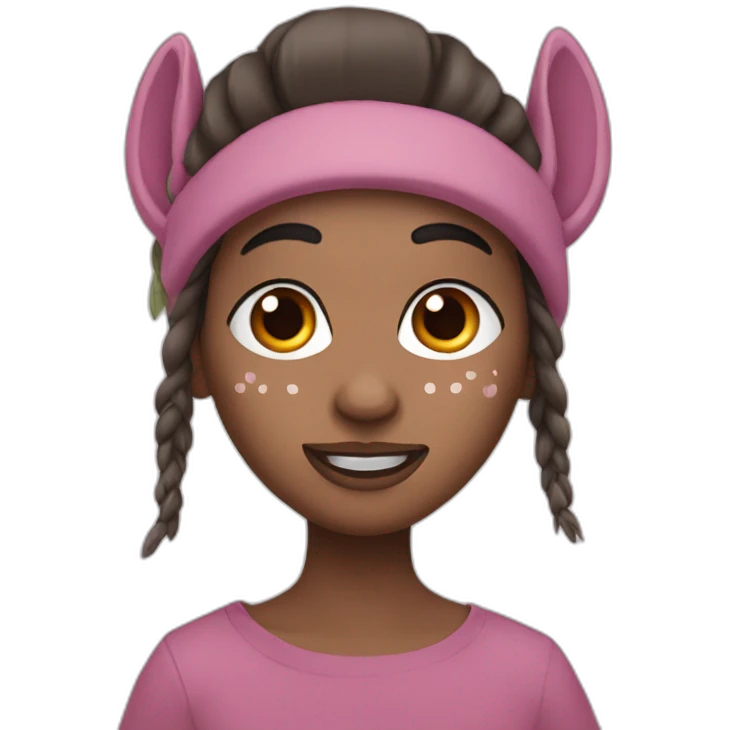 Mapache maquillado emoji