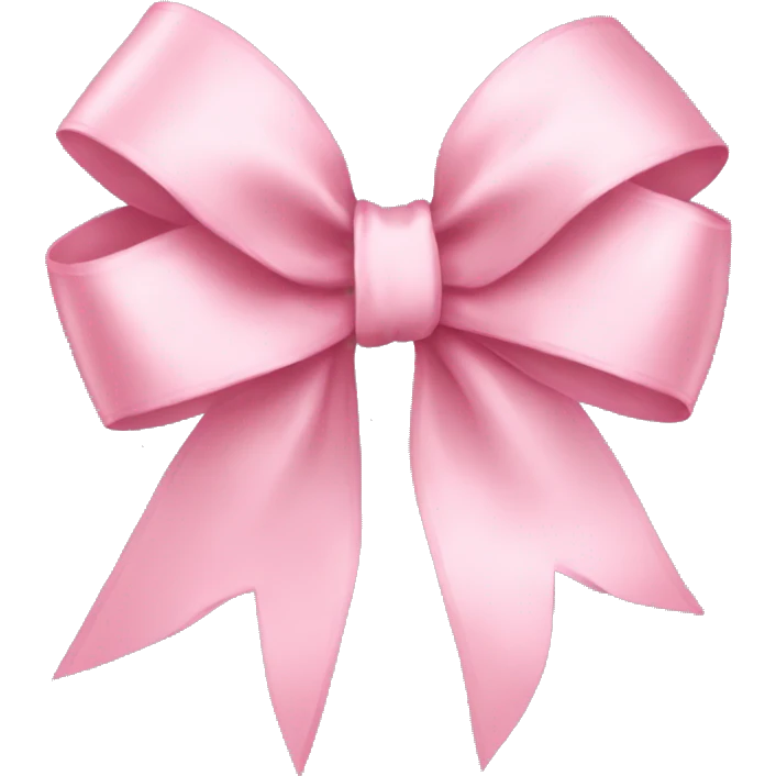 light pink ribbon bow emoji