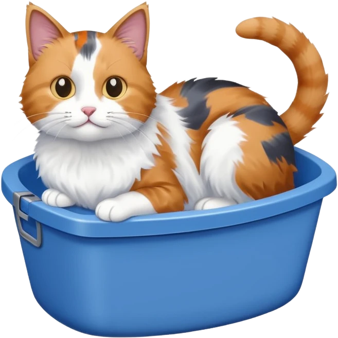 cat blue litter box emoji