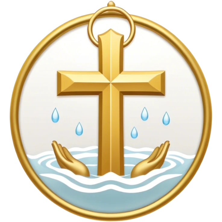 baptized emblem white emoji
