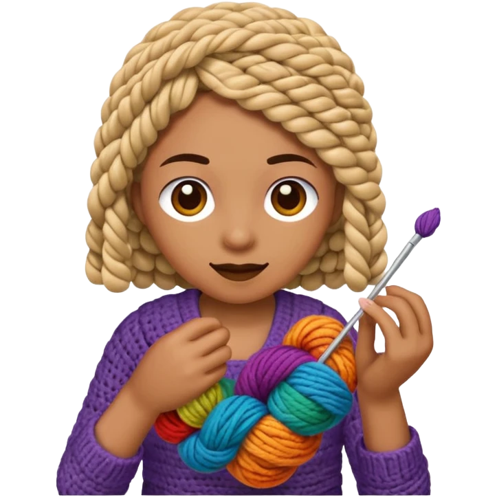 Crocheting  emoji