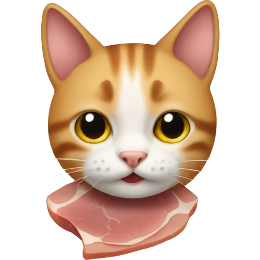 Cat as ham emoji
