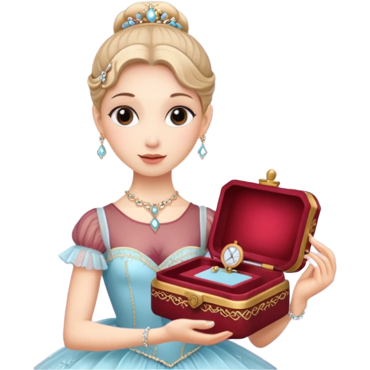 Ballerina captions Jewelry Music Box emoji