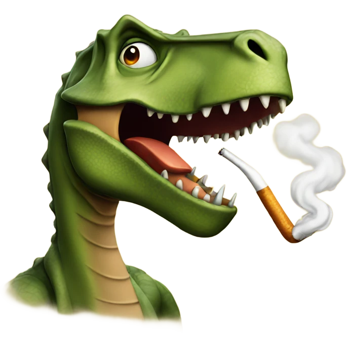 Dinosaur smoking  emoji