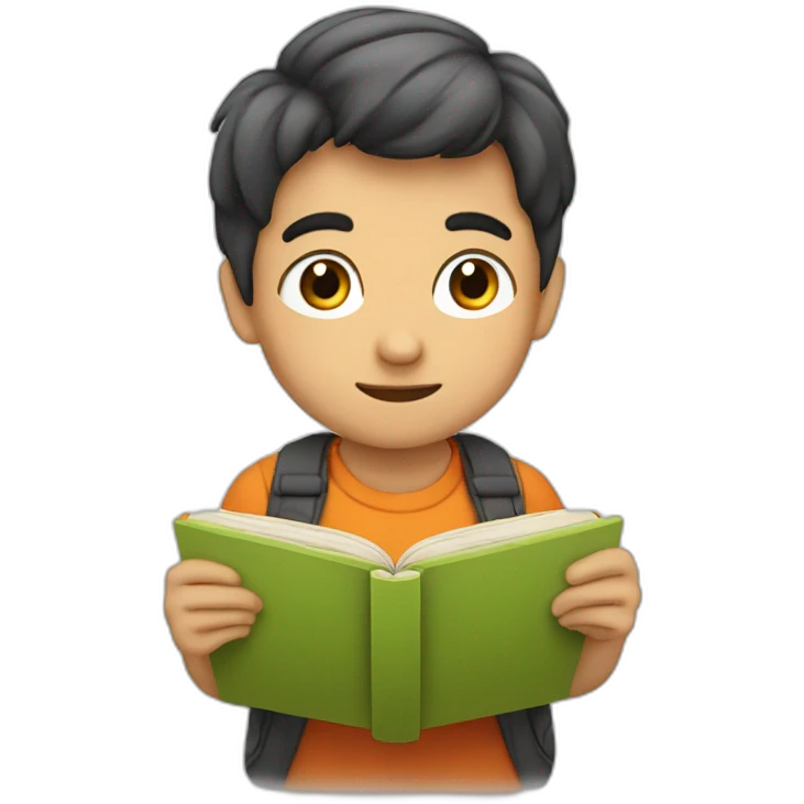 niño leyendo emoji